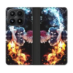 Housse Cuir Portefeuille Pour Xiaomi 17 Manga My Hero Academia Shoto