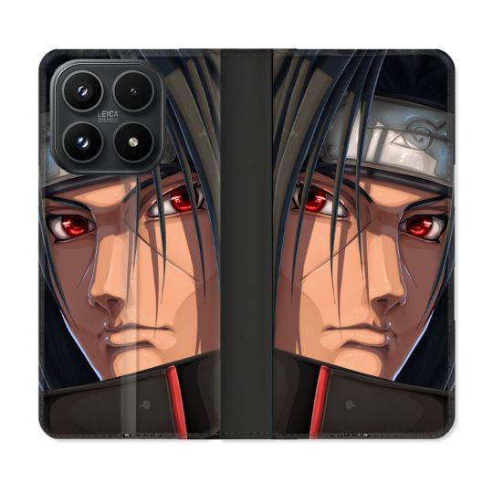 Housse Cuir Portefeuille Pour Xiaomi 17 Manga Naruto Itachi Visage