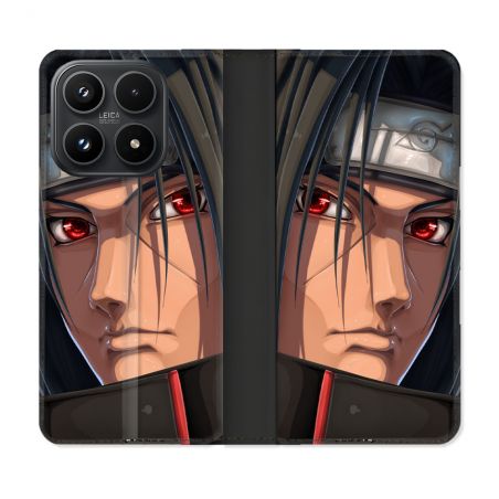 Housse Cuir Portefeuille Pour Xiaomi 17 Manga Naruto Itachi Visage