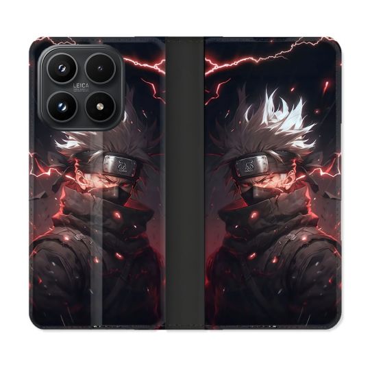 Housse Cuir Portefeuille Pour Xiaomi 17 Manga Naruto Kakashi Dark