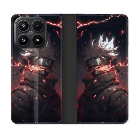 Housse Cuir Portefeuille Pour Xiaomi 17 Manga Naruto Kakashi Dark