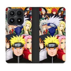 Housse Cuir Portefeuille Pour Xiaomi 17 Manga Naruto Team