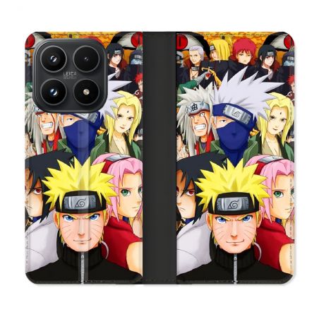 Housse Cuir Portefeuille Pour Xiaomi 17 Manga Naruto Team