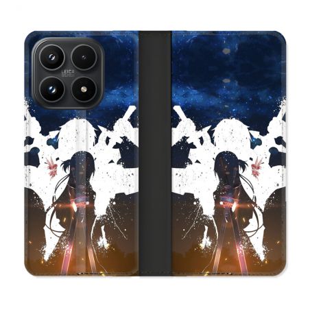 Housse Cuir Portefeuille Pour Xiaomi 17 Manga SAO sword Art Online Asuna