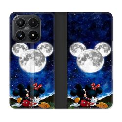 Housse Cuir Portefeuille Pour Xiaomi 17 Mickey Minnie
