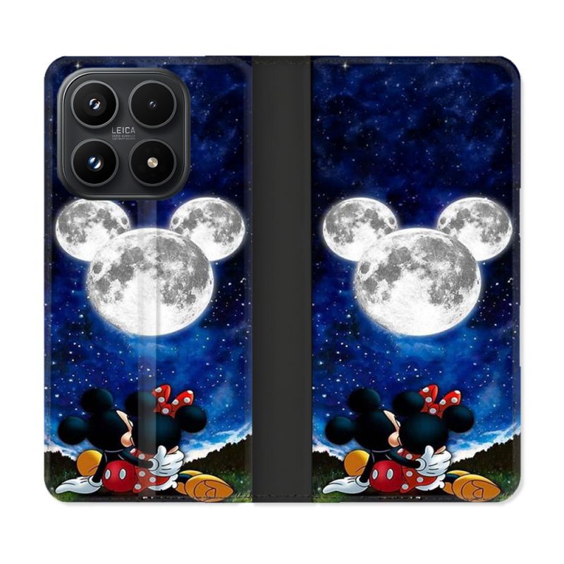 Housse Cuir Portefeuille Pour Xiaomi 17 Mickey Minnie