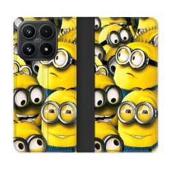 Housse Cuir Portefeuille Pour Xiaomi 17 Minions Groupe