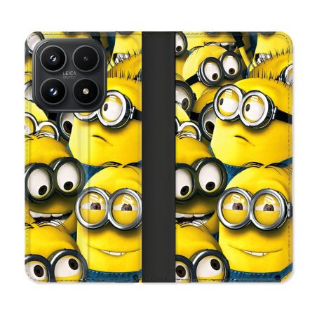 Housse Cuir Portefeuille Pour Xiaomi 17 Minions Groupe