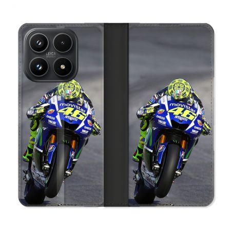 Housse Cuir Portefeuille Pour Xiaomi 17 Moto Course GP Wheeling 46