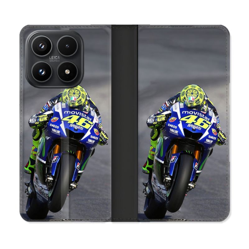 Housse Cuir Portefeuille Pour Xiaomi 17 Moto Course GP Wheeling 46