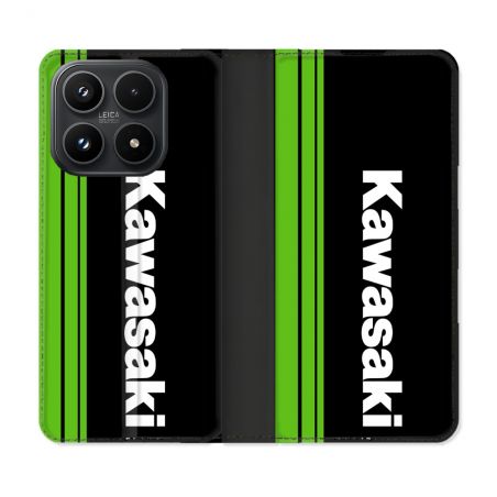 Housse Cuir Portefeuille Pour Xiaomi 17 Moto Kawasaki