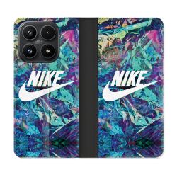 Housse Cuir Portefeuille Pour Xiaomi 17 Nike Turquoise