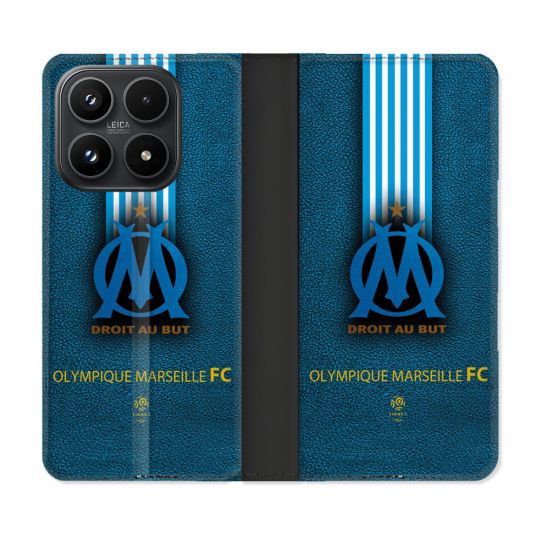 Housse Cuir Portefeuille Pour Xiaomi 17 Olympique Marseille OM Bande