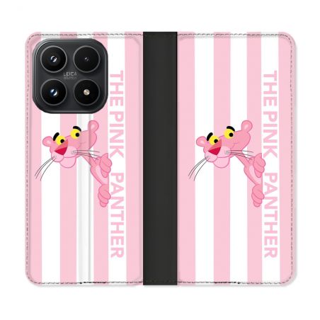 Housse Cuir Portefeuille Pour Xiaomi 17 Panthere Rose