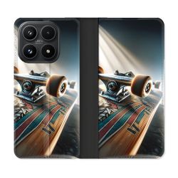Housse Cuir Portefeuille Pour Xiaomi 17 Planche Skate