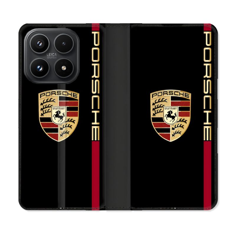 Housse Cuir Portefeuille Pour Xiaomi 17 Porsche Line