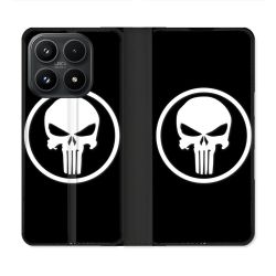 Housse Cuir Portefeuille Pour Xiaomi 17 Punisher