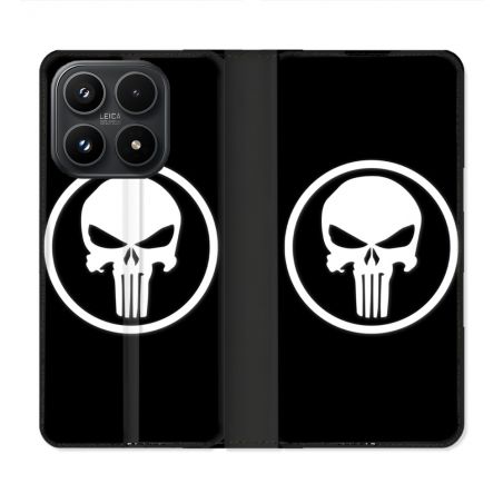 Housse Cuir Portefeuille Pour Xiaomi 17 Punisher