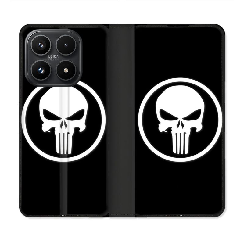 Housse Cuir Portefeuille Pour Xiaomi 17 Punisher