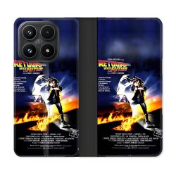 Housse Cuir Portefeuille Pour Xiaomi 17 Retour Vers Le Futur Affiche