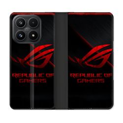 Housse Cuir Portefeuille Pour Xiaomi 17 ROG Rouge