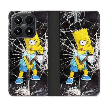 Housse Cuir Portefeuille Pour Xiaomi 17 Simpson Bart