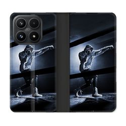Housse Cuir Portefeuille Pour Xiaomi 17 Sport Boxe Poing