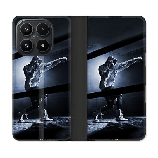 Housse Cuir Portefeuille Pour Xiaomi 17 Sport Boxe Poing