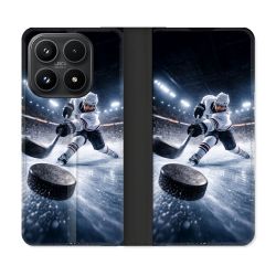 Housse Cuir Portefeuille Pour Xiaomi 17 Sport Hockey sur Glace