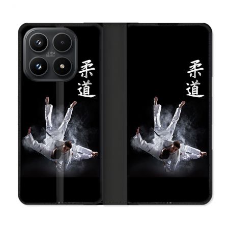 Housse Cuir Portefeuille Pour Xiaomi 17 Sport Judo Noir