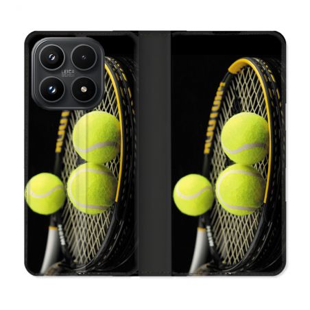 Housse Cuir Portefeuille Pour Xiaomi 17 Sport Tennis Balls