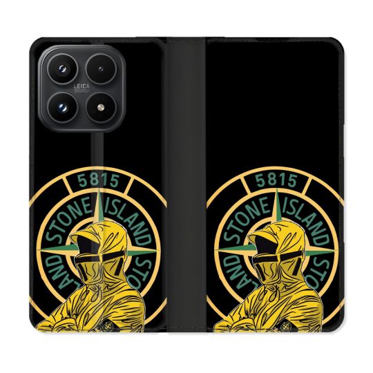 Housse Cuir Portefeuille Pour Xiaomi 17 Stone Island Color