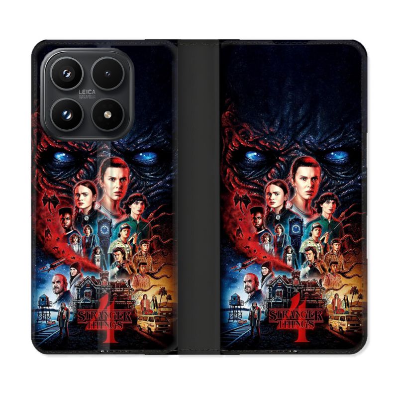 Housse Cuir Portefeuille Pour Xiaomi 17 Stranger Things Affiche 4
