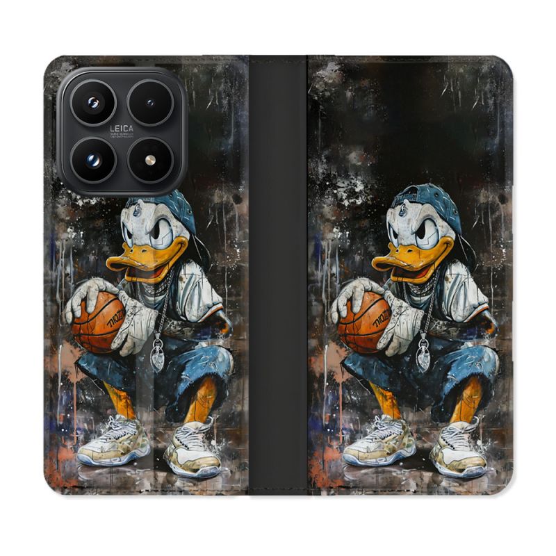 Housse Cuir Portefeuille Pour Xiaomi 17 Street Art Donald Duck