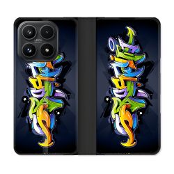 Housse Cuir Portefeuille Pour Xiaomi 17 Street Art Graffiti