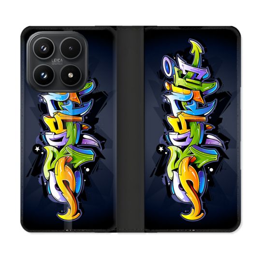 Housse Cuir Portefeuille Pour Xiaomi 17 Street Art Graffiti