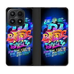 Housse Cuir Portefeuille Pour Xiaomi 17 Street Art Rap