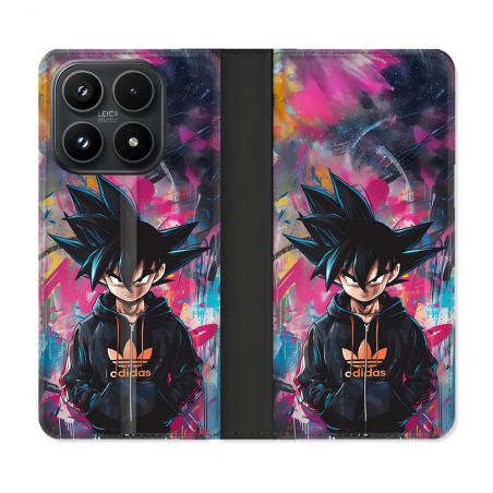 Housse Cuir Portefeuille Pour Xiaomi 17 Street Art Sangoku