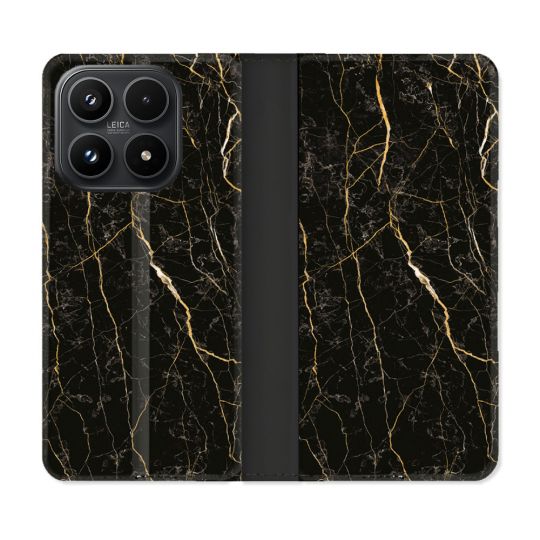Housse Cuir Portefeuille Pour Xiaomi 17 Texture Marbre Noir