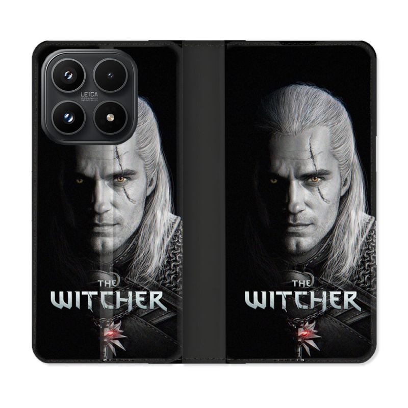 Housse Cuir Portefeuille Pour Xiaomi 17 The Witcher Noir