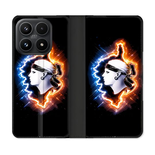 Housse Cuir Portefeuille Pour Xiaomi 17 Voyage Corse Brillante