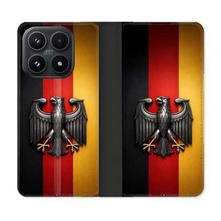 Housse Cuir Portefeuille Pour Xiaomi 17 Voyage Drapeau Allemagne