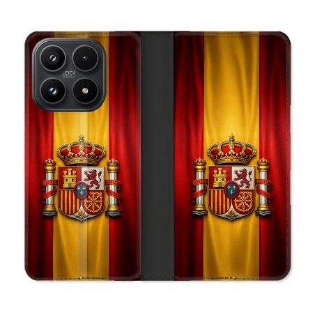 Housse Cuir Portefeuille Pour Xiaomi 17 Voyage Drapeau Espagne