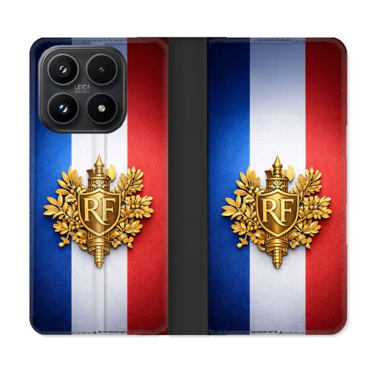 Housse Cuir Portefeuille Pour Xiaomi 17 Voyage Drapeau France