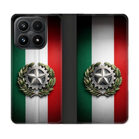 Housse Cuir Portefeuille Pour Xiaomi 17 Voyage Drapeau Italie