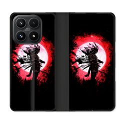 Housse Cuir Portefeuille Pour Xiaomi 17 Voyage Japon Samourai