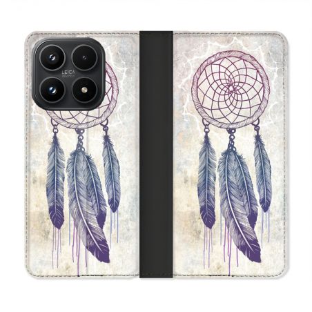 Housse Cuir Portefeuille Pour Xiaomi 17 Zen Attrape Reve Blanc