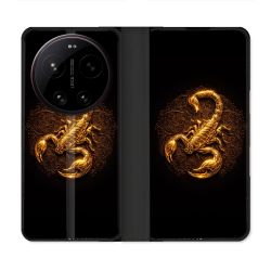 Housse Cuir Portefeuille Pour Xiaomi 17 Ultra Animal Scorpion Fresque 2026