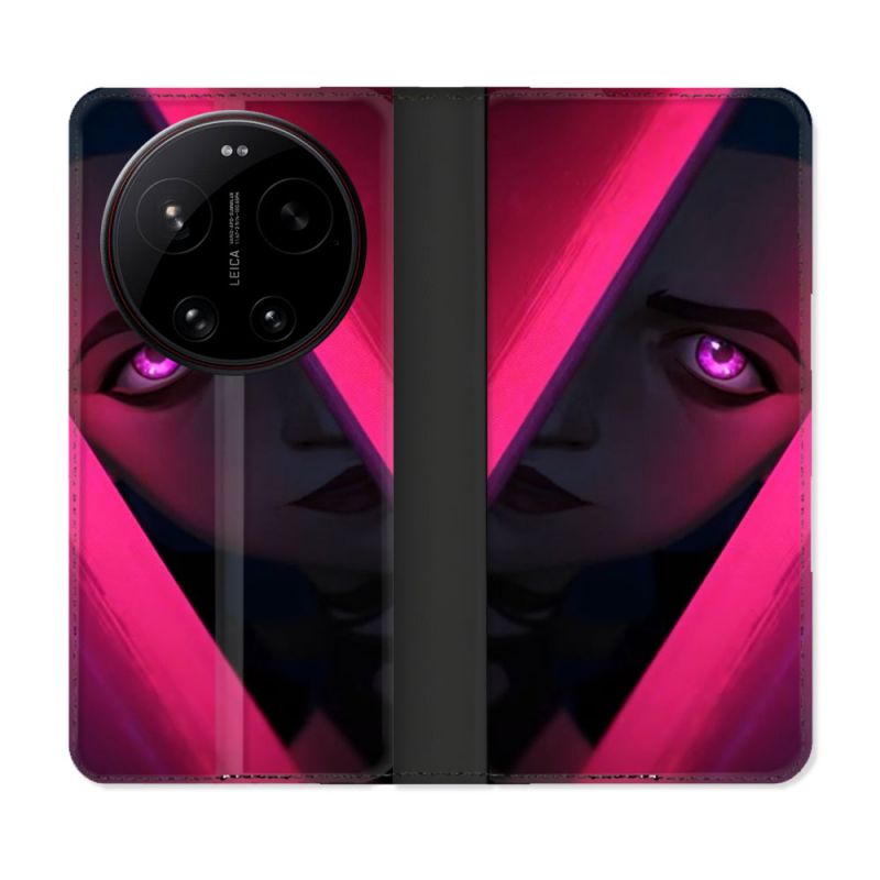 Housse Cuir Portefeuille Pour Xiaomi 17 Ultra Arcane Jinx Rose