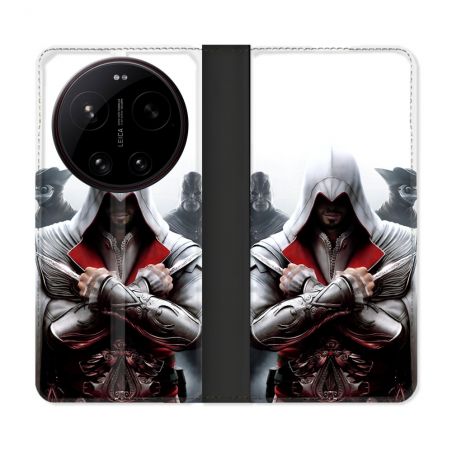Housse Cuir Portefeuille Pour Xiaomi 17 Ultra Assassin Creed Mask